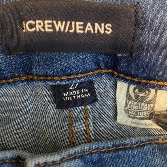 J. Crew Eco Vintage Straight Button Fly Womens Size 27 Raw Hem Jeans - Picture 7 of 7